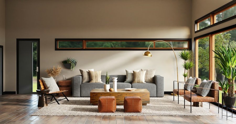 Living room with gulf view